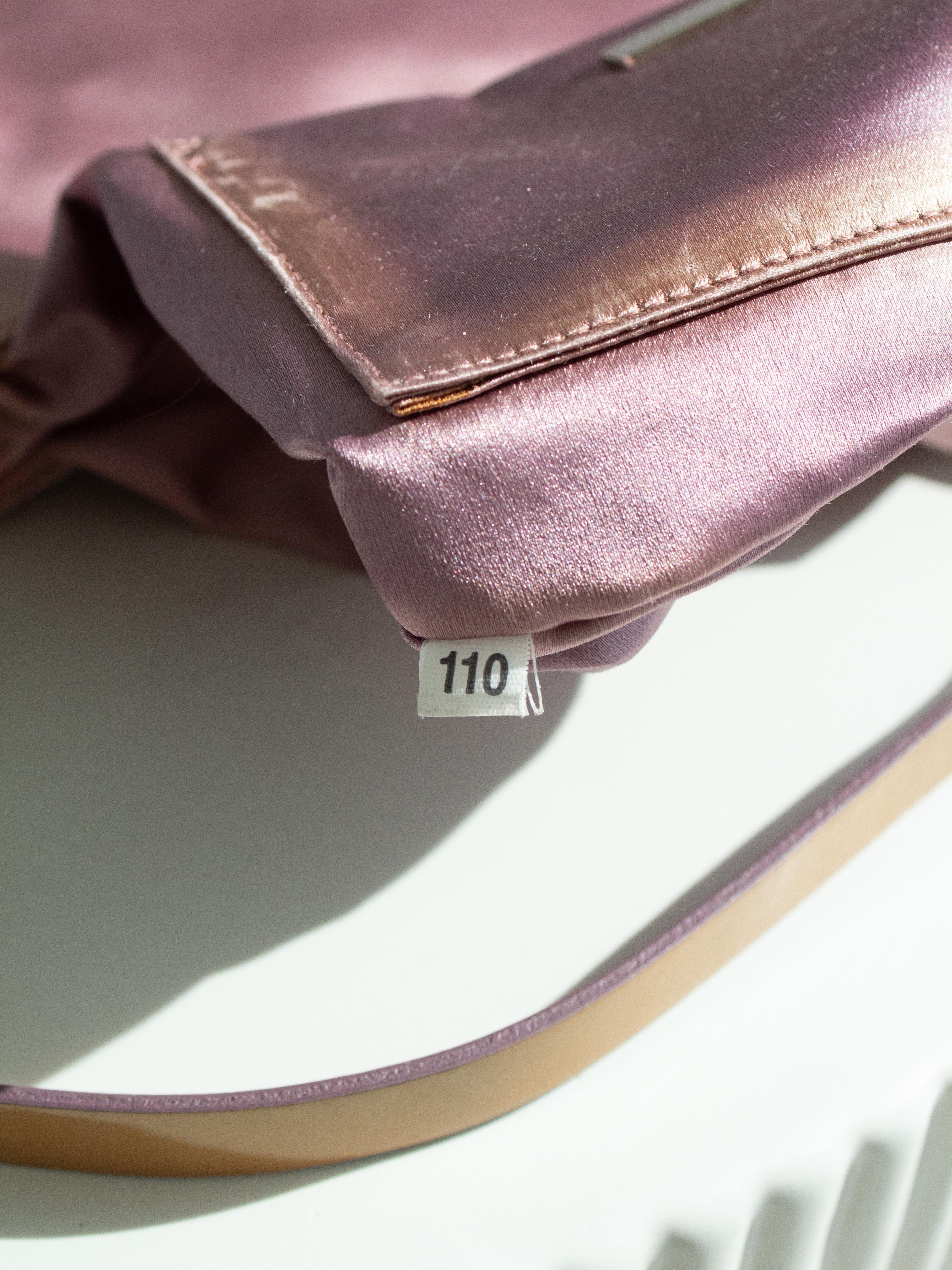 Prada Raso Vintage Sequin Embellished Petals Mauve Pink Shoulder Bag For Sale 11