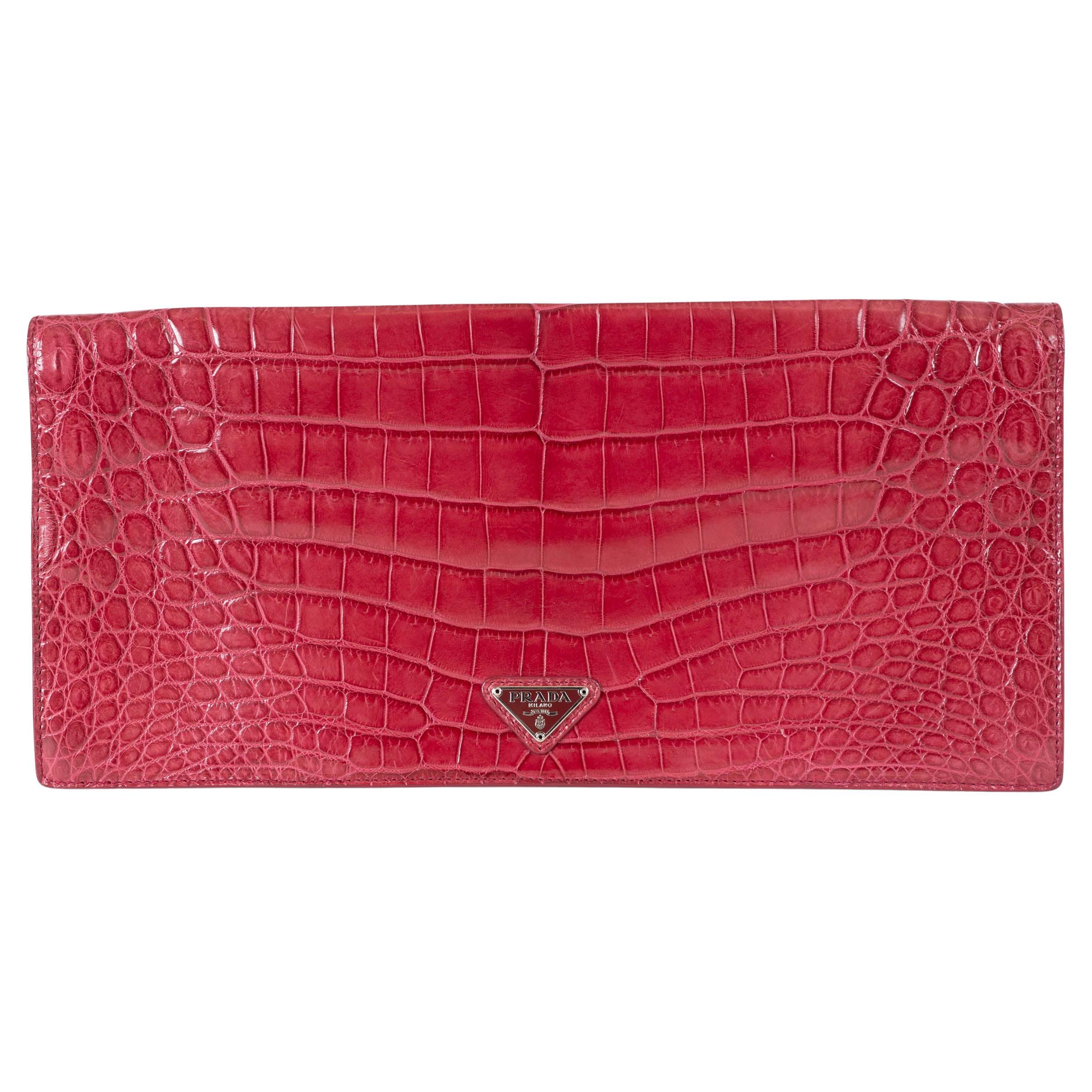 PRADA Pochette CROCODILO LUNGA di Prada