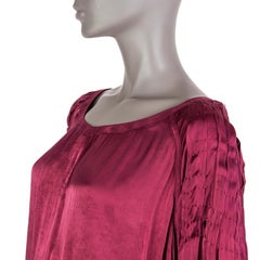 PRADA raspberry pink cuprous BISHOP SLEEVE Cocktail Dress 44