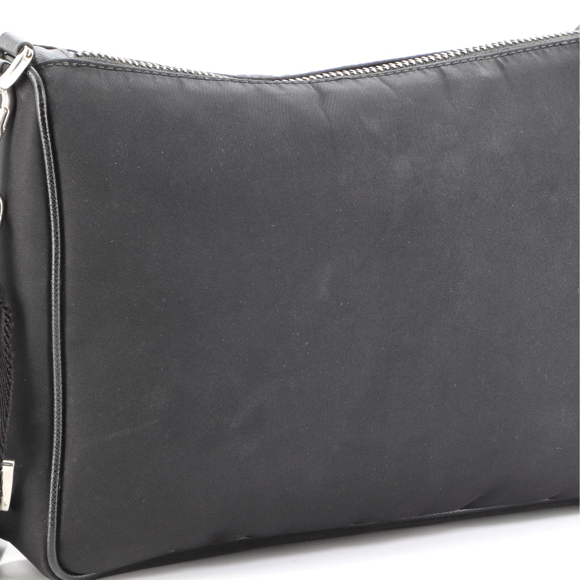 Prada Re-Edition 2000 Double Zip Shoulder Bag Tessuto Small 1