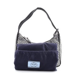 Prada Re-Edition 2000 Hobo Crystal Embellished Satin Mini
