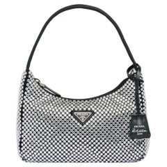 Prada Re-Edition 2000 Mini-Tasche aus Satin und Kristall