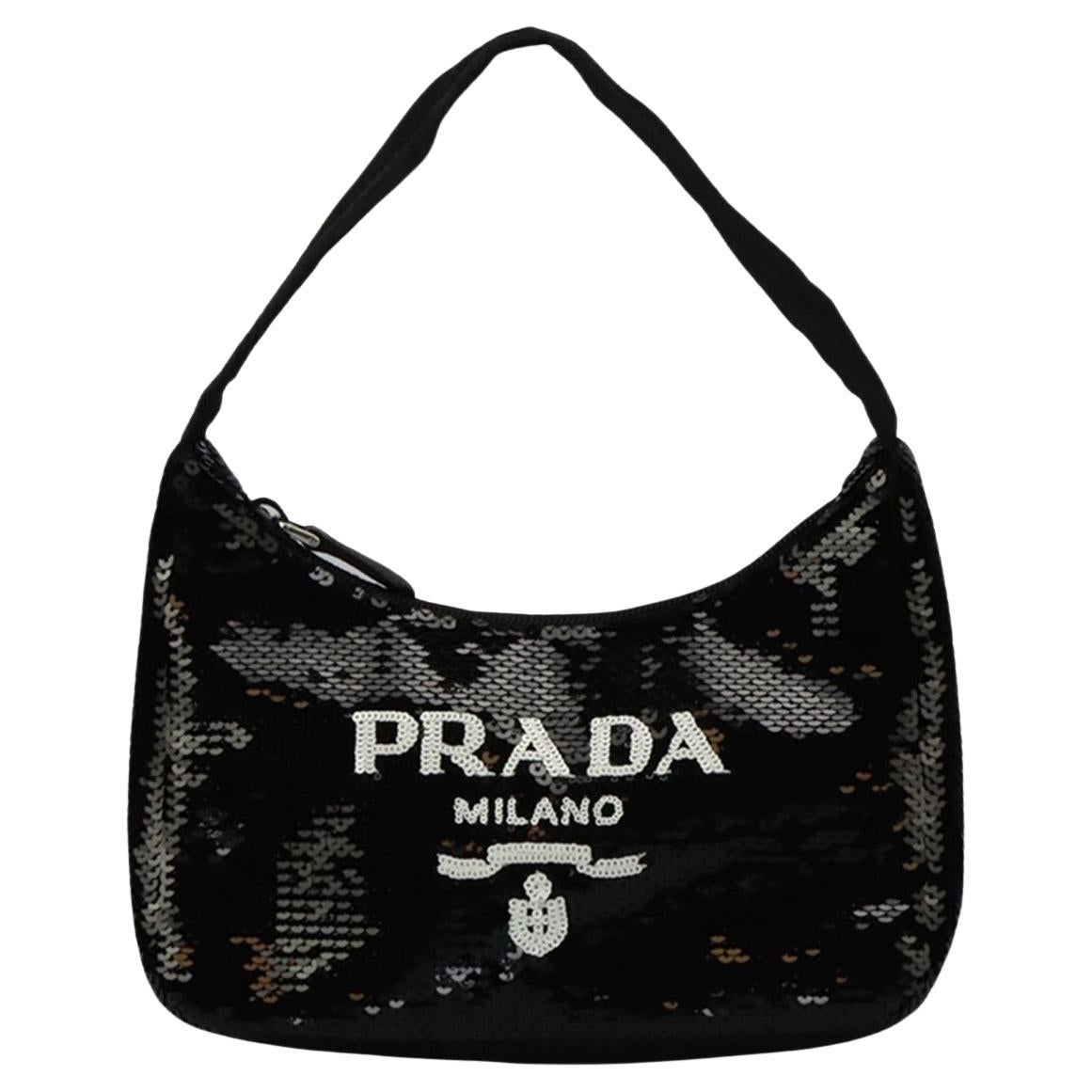 Prada Re-edition 2000 Sequined Nylon Shoulder Bag