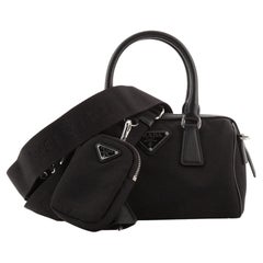 Prada Lux Saffiano Leather Mini Convertible Boston Bag at 1stDibs