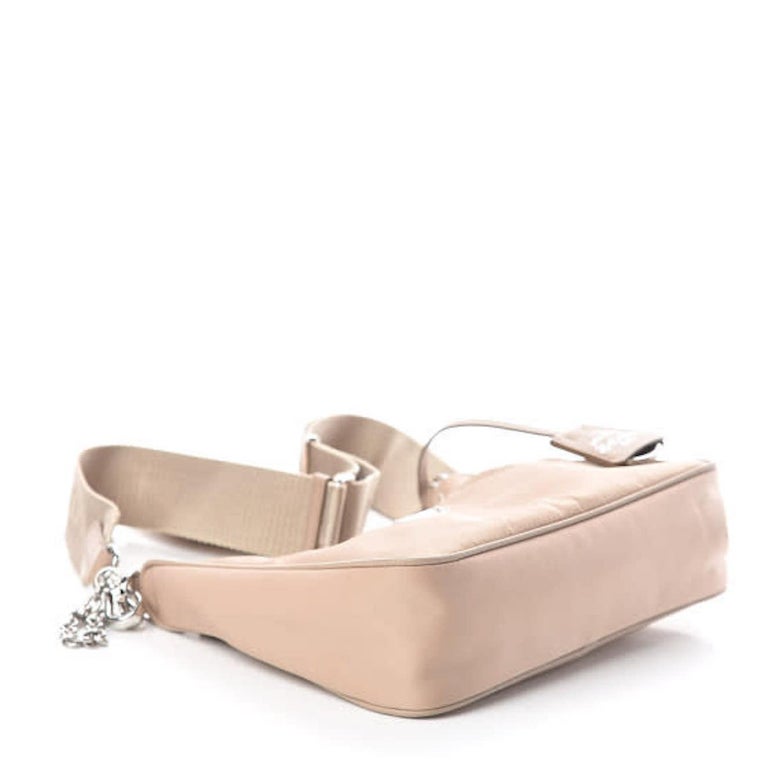 Prada ReEdition 2005 Cameo Beige Saffiano Leather Crossbody Bag at