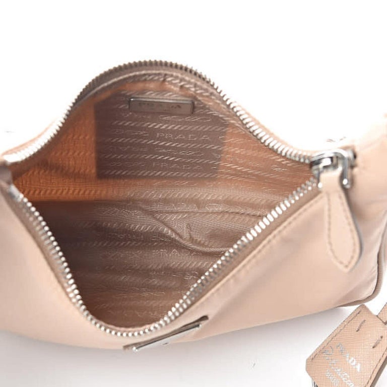 Prada Re-Edition 2005 Saffiano Leather Bag Cameo Beige