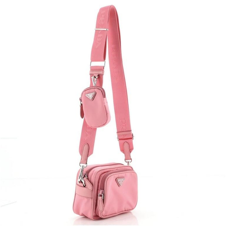 PRADA Re-Edition 2005 Saffiano Leather Bag Rose Pink