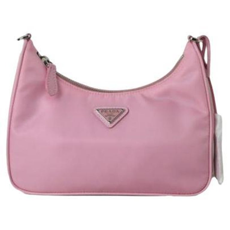 Prada Re-Edition 2005 Nylon Bag Pink For Sale at 1stDibs | prada re-edition  2005 re-nylon bag, prada re edition 2005 pink, pink crystal prada bag