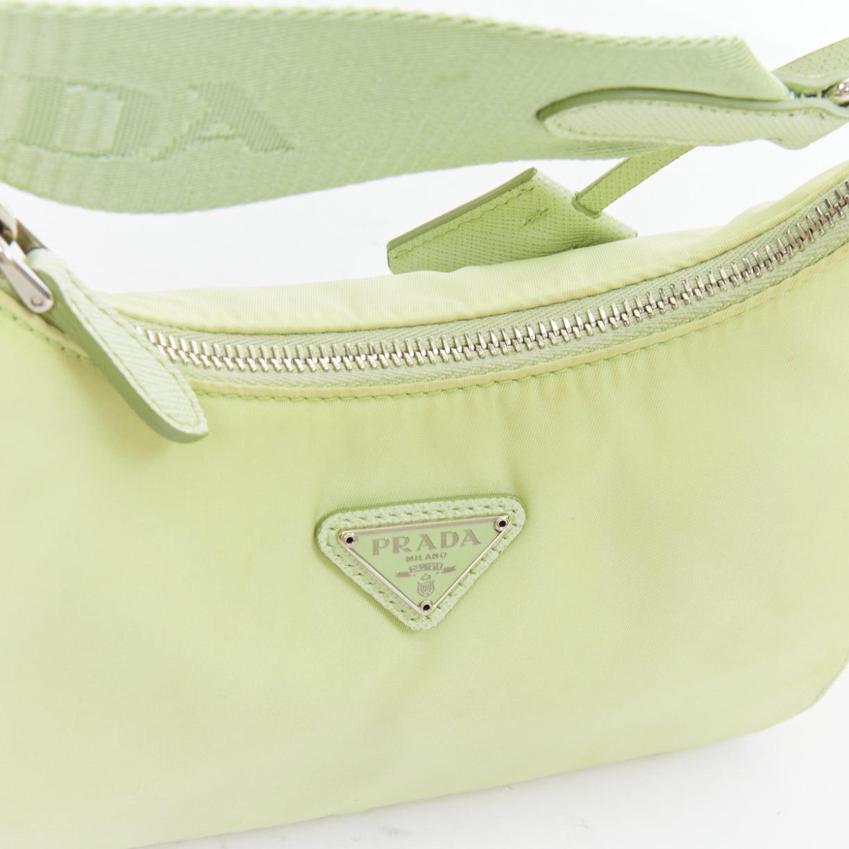 PRADA Re-edition 2005 Re-nylon Trio mint green nylon crossbody bag For Sale 3