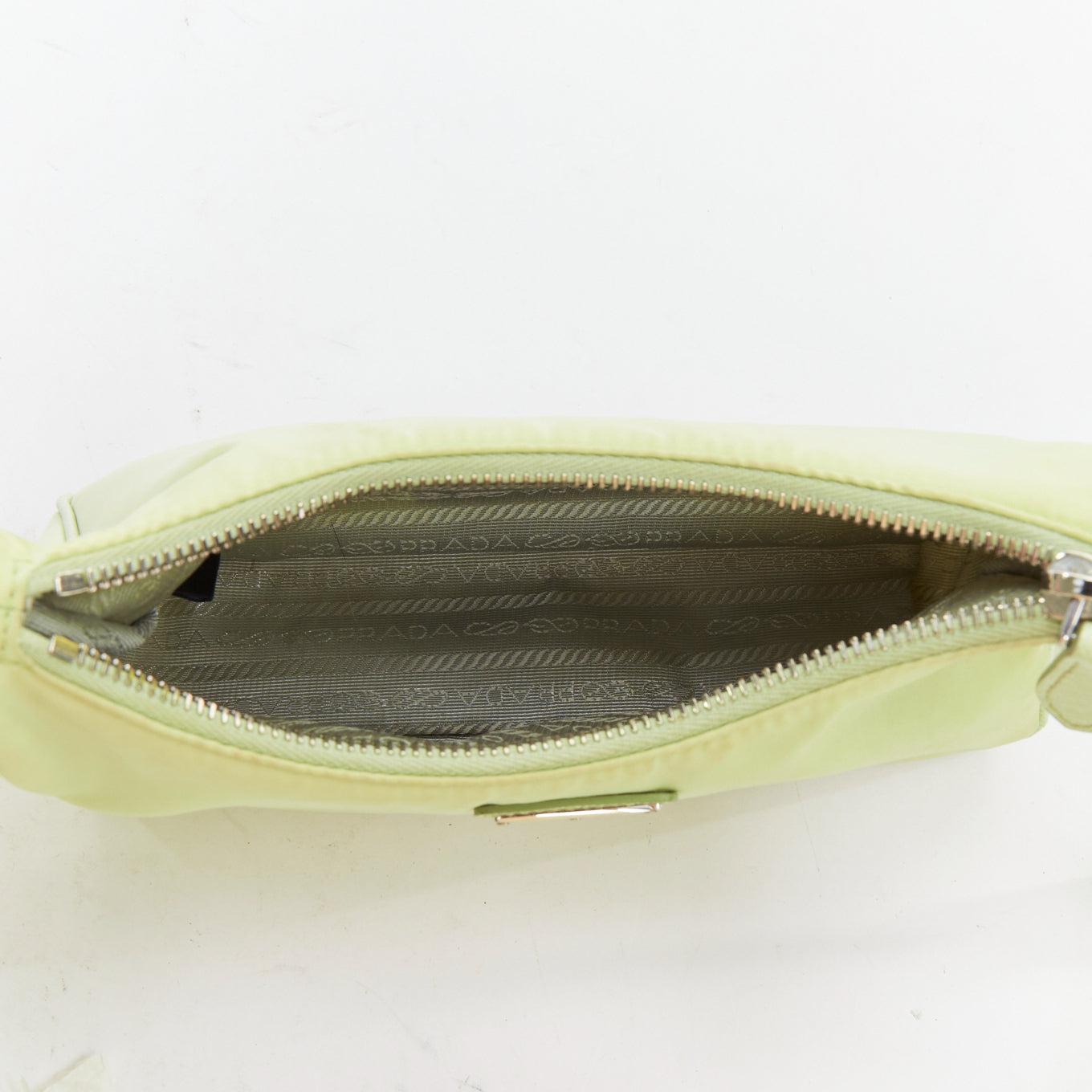 PRADA Re-edition 2005 Re-nylon Trio mint green nylon crossbody bag For Sale 4