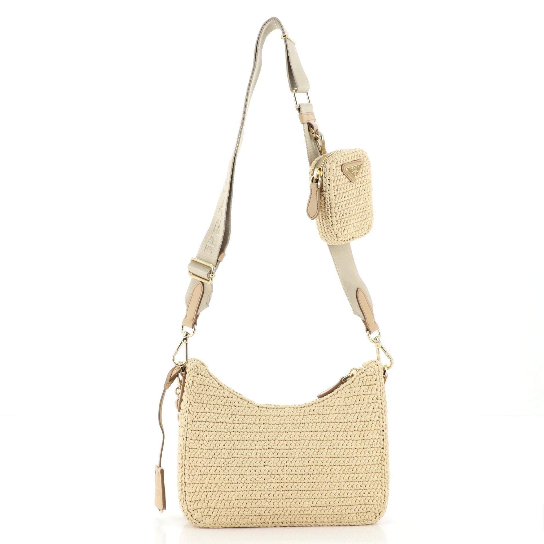 prada re-edition 2005 raffia bag