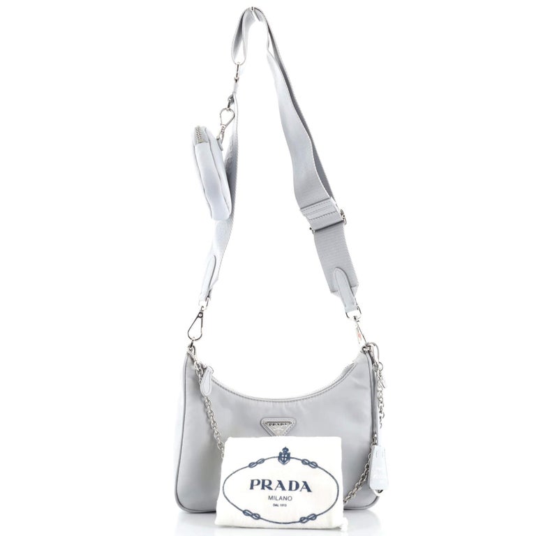 PRADA Nylon Re-Edition 2005 Shoulder Bag White | FASHIONPHILE