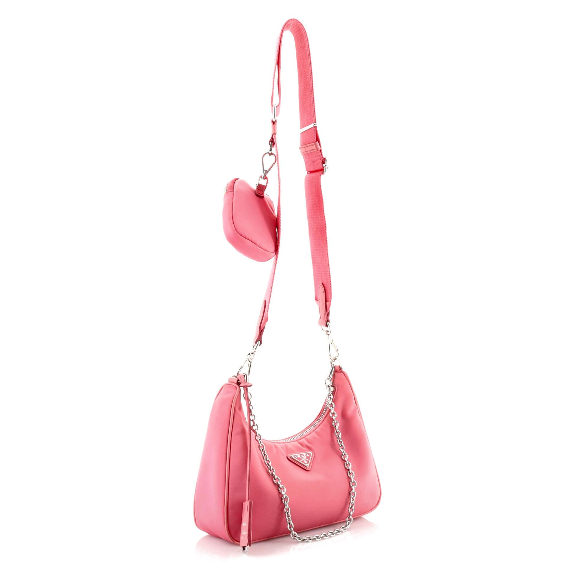 Condition: Very good. Odor in interior. Wear and creasing on exterior and strap, pilling on pochette zipper tape, darkening on interior opening, scratches on hardware.
Accessories: Clochette, Pochette, Extra Strap, With Strap
Measurements: Handle