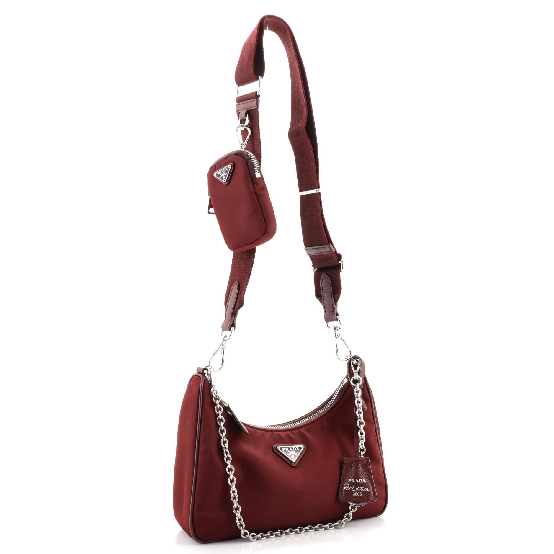 Prada Re-Edition 2005 Umhängetasche Tessuto Small (Braun)