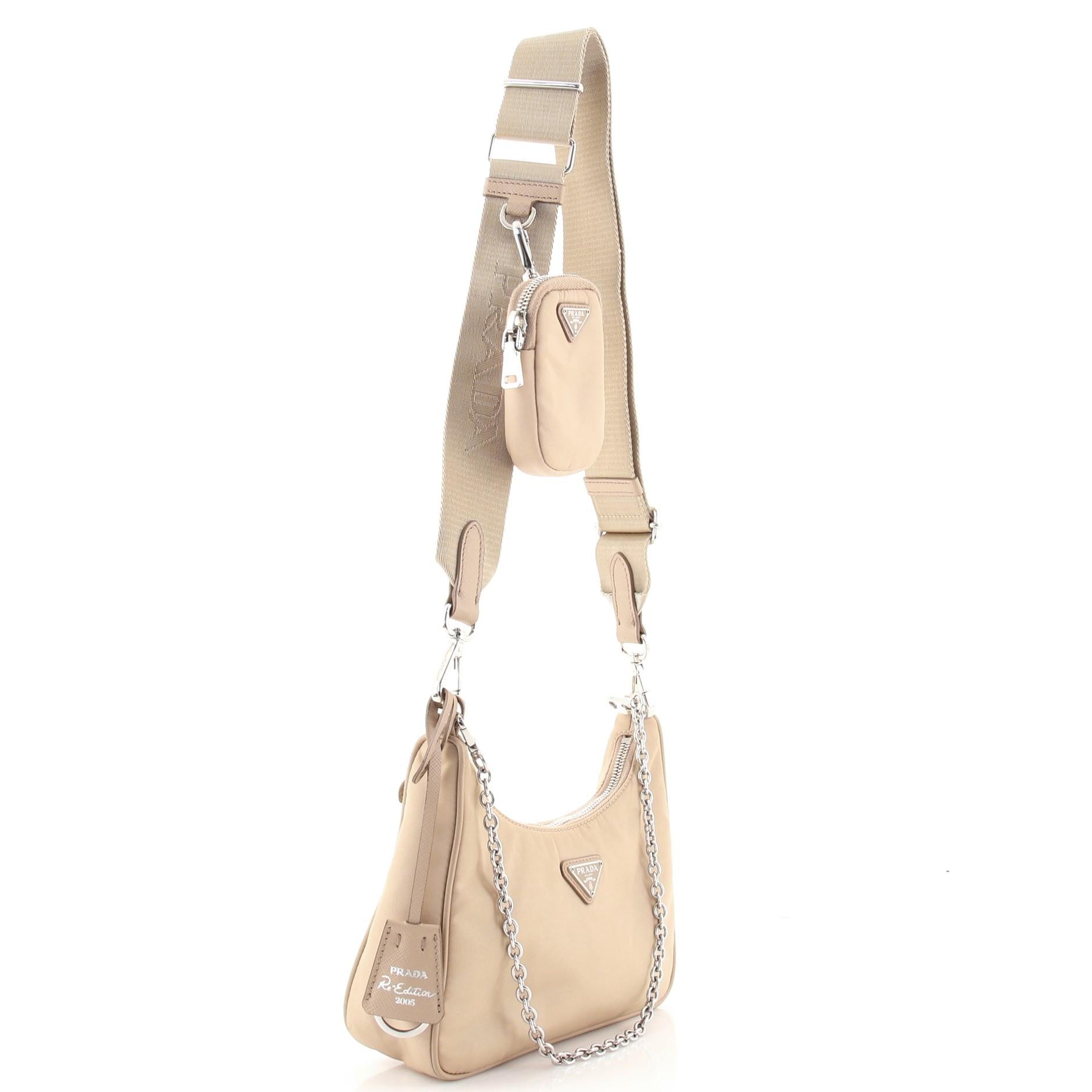 prada umhängetasche beige