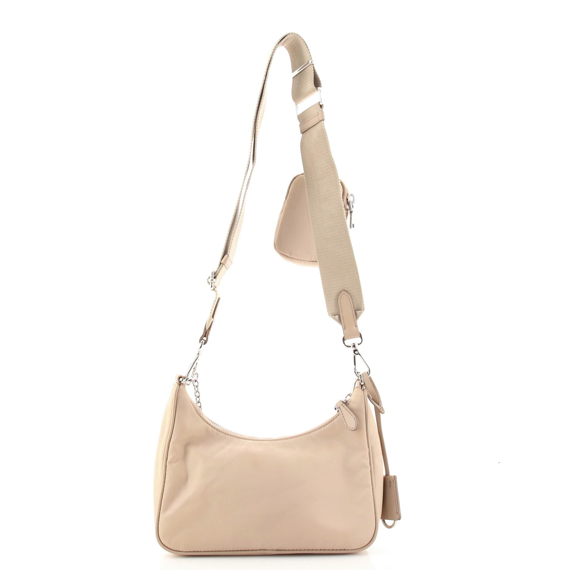 prada stofftasche beige