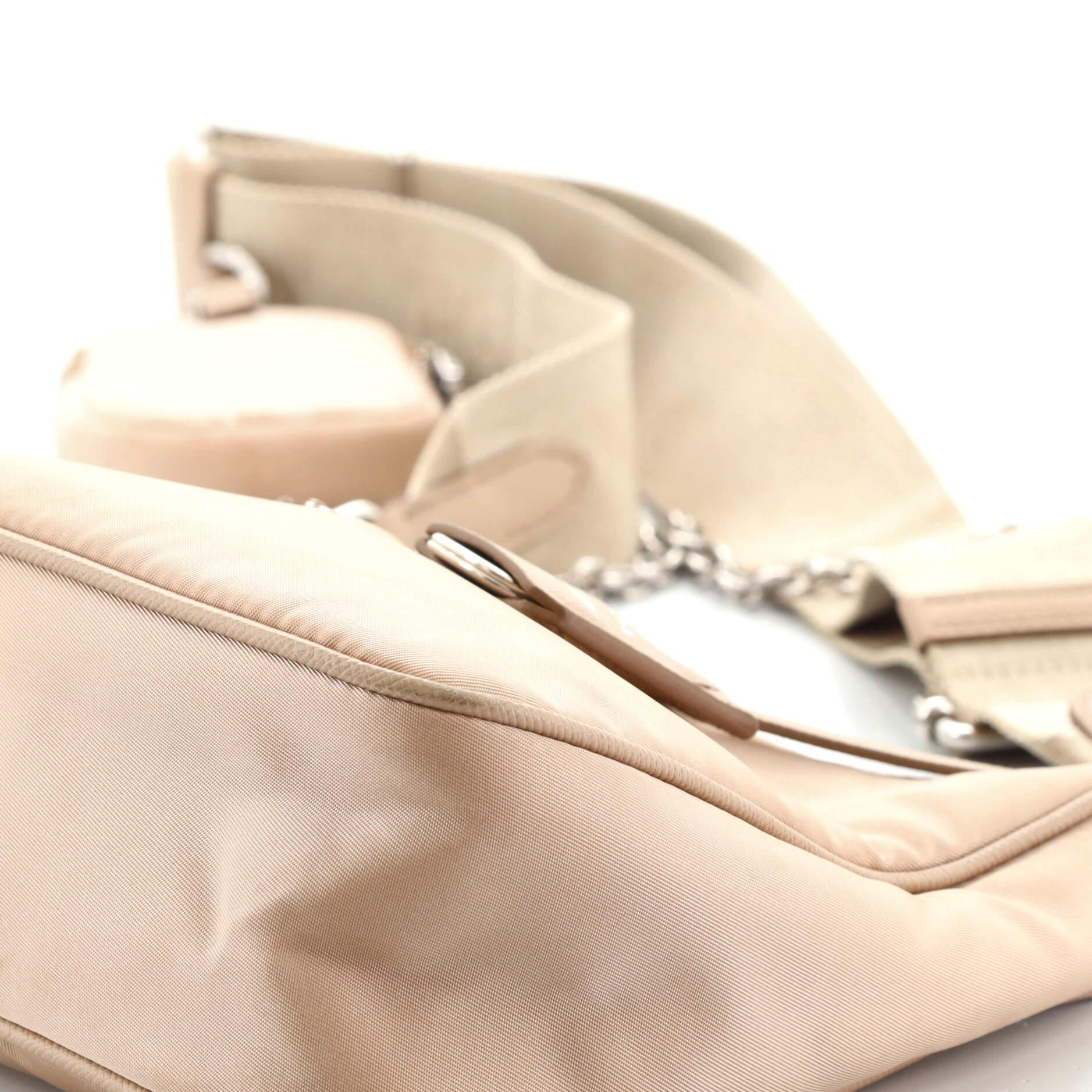Beige Prada Re-Edition 2005 Shoulder Bag Tessuto Small
