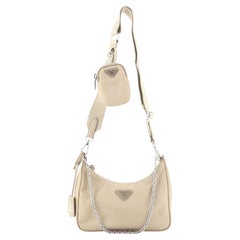 Prada Re-Edition 2005 Nylon Bag White in Nylon with Silver-tone - US