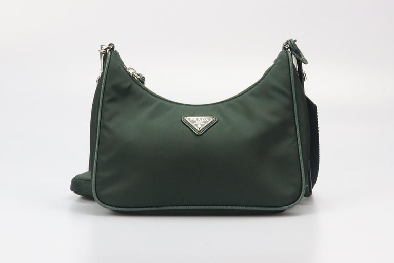 Prada Green Saffiano Lux Leather Re-Edition 2005 Shoulder Bag Prada