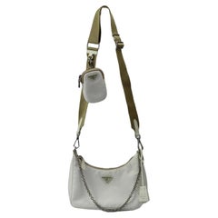 Used Prada Re-edition 2005 Textured Leather And Nylon Shoulder Bag