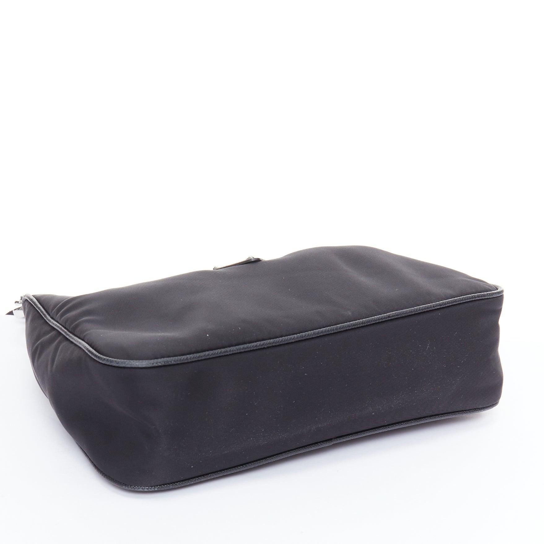 PRADA Re-Edition 30 Re-Nylon 3 in 1 black nylon logo crossbody hobo bag For Sale 1