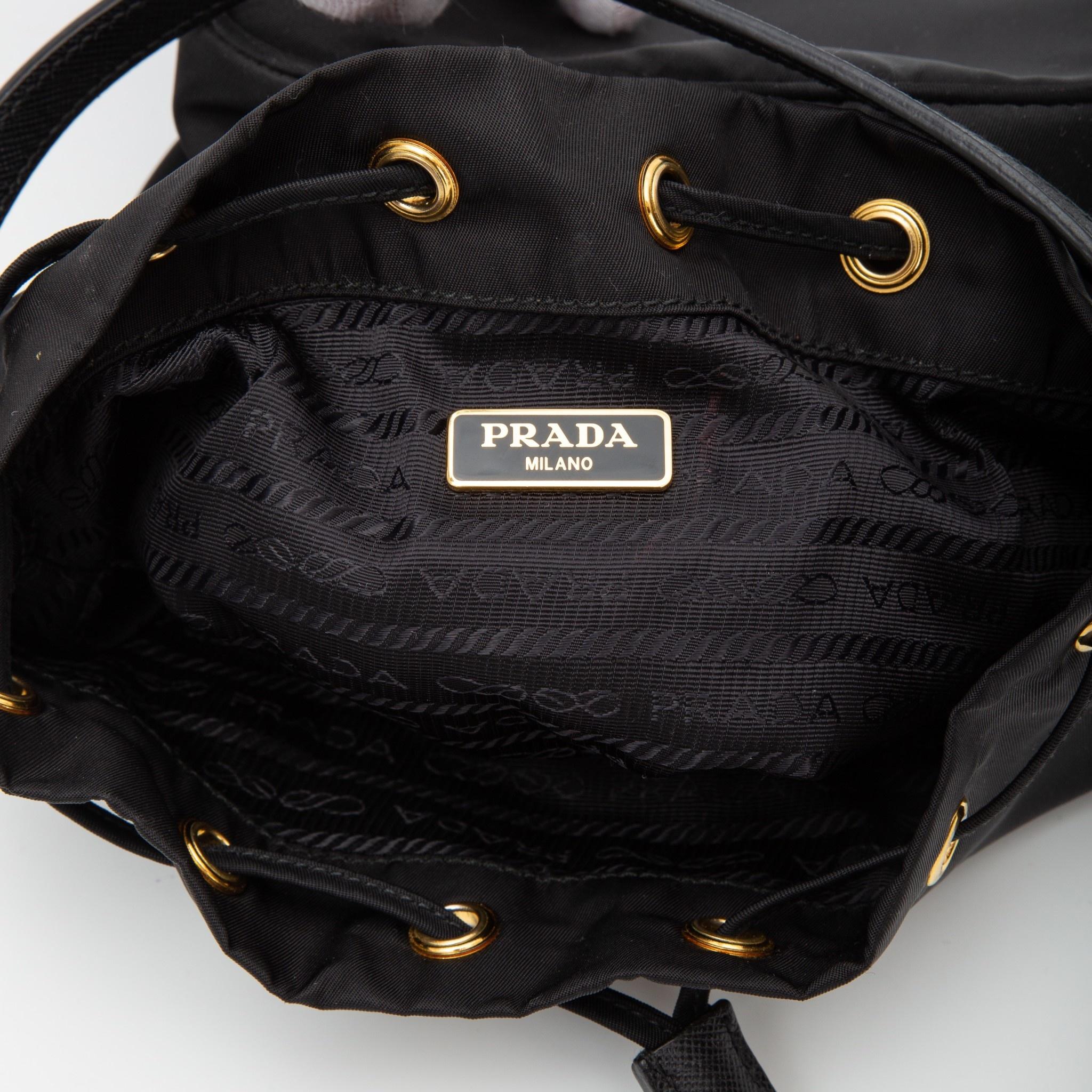 Prada Re-nylon Black Bucket Duet Shoulder Bag 3