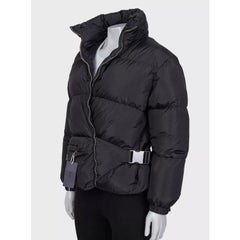 Prada Re-Nylon Black Oversized Down Puffer Jacket IT 36 XXS