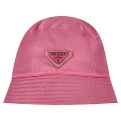 Prada Re-Nylon Bucket Hat With A Enameled Triangle Logo