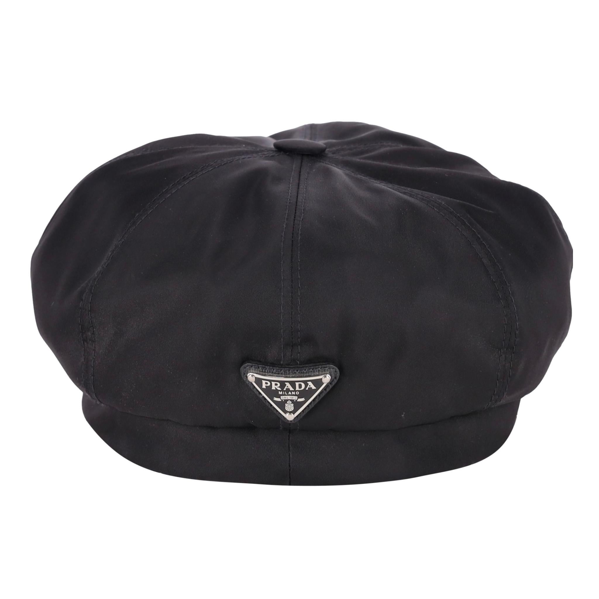 Prada Re-Nylon Hat With Triangle Logo In Excellent Condition In London, GB