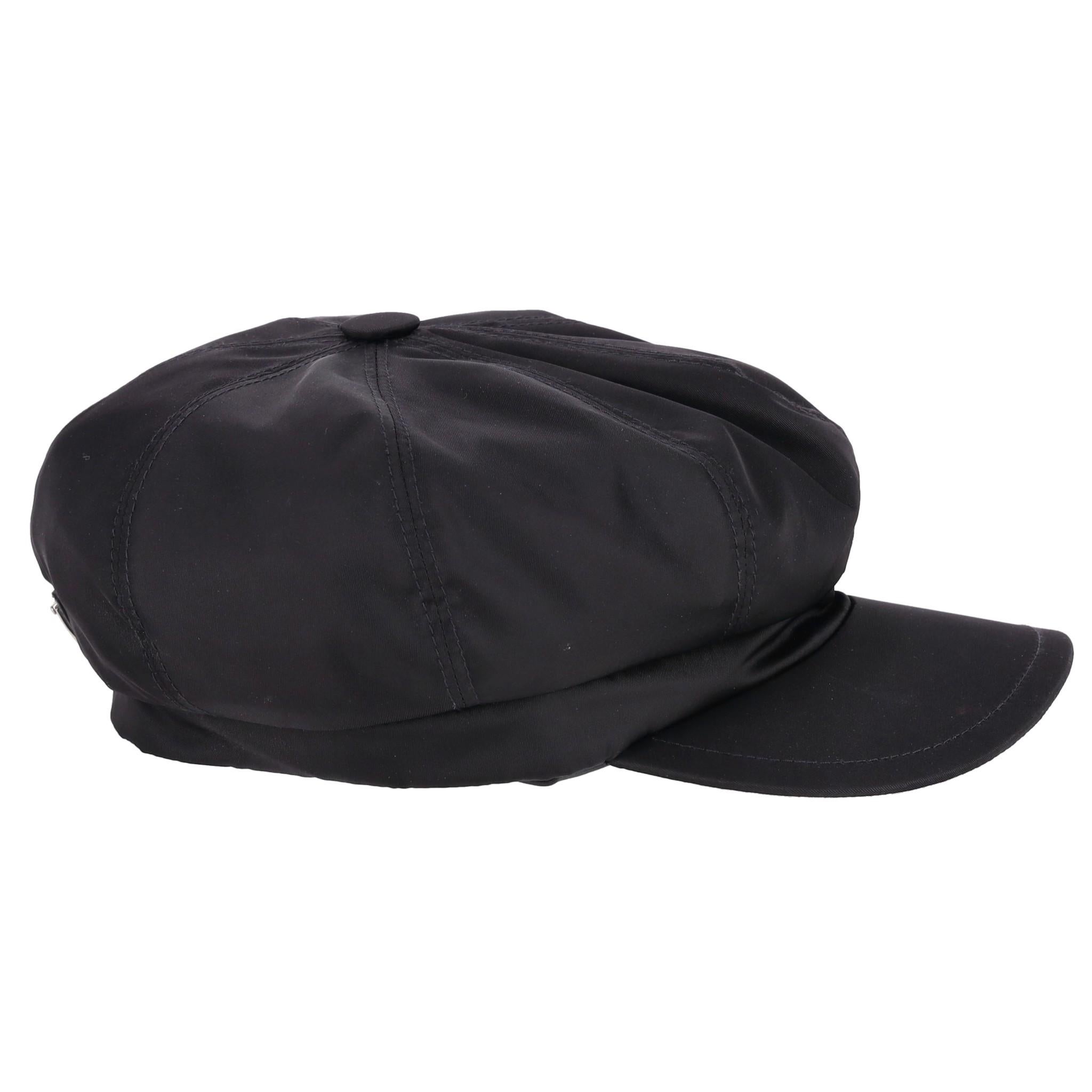 Women's Prada Re-Nylon Hat With Triangle Logo