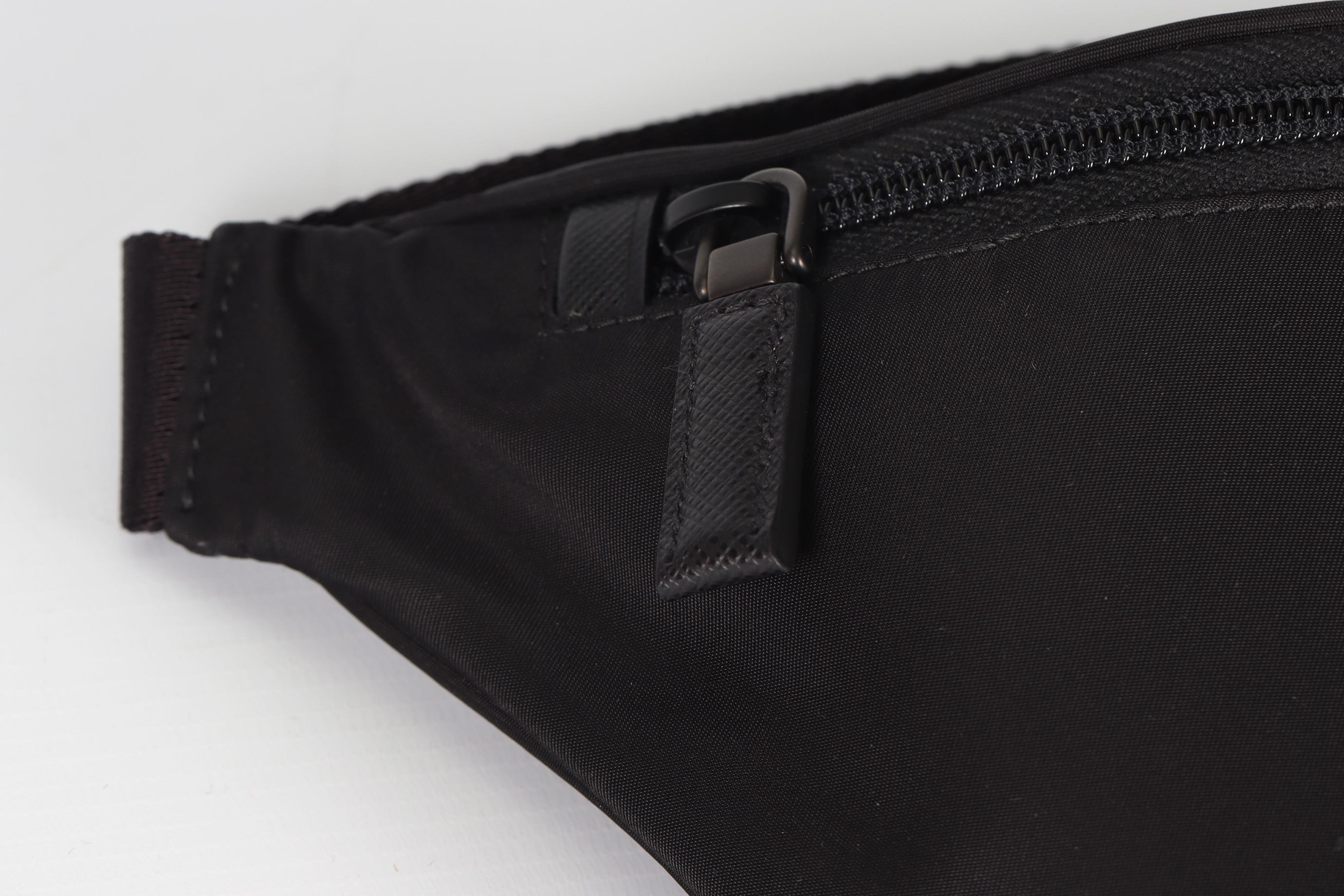 Prada Re-Nylon Leather And Nylon Belt Bag For Sale 2