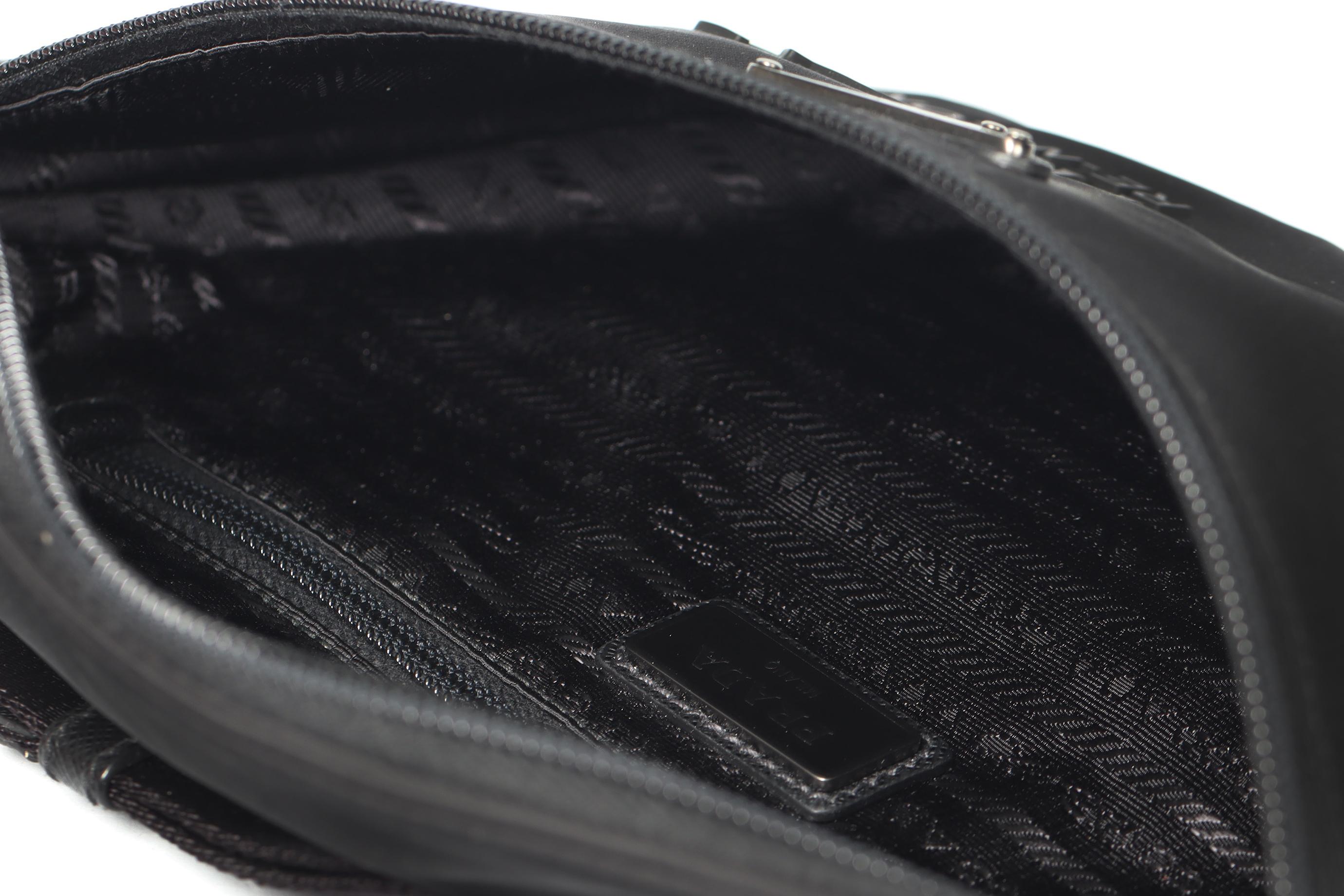 Prada Re-Nylon Leather And Nylon Belt Bag For Sale 3