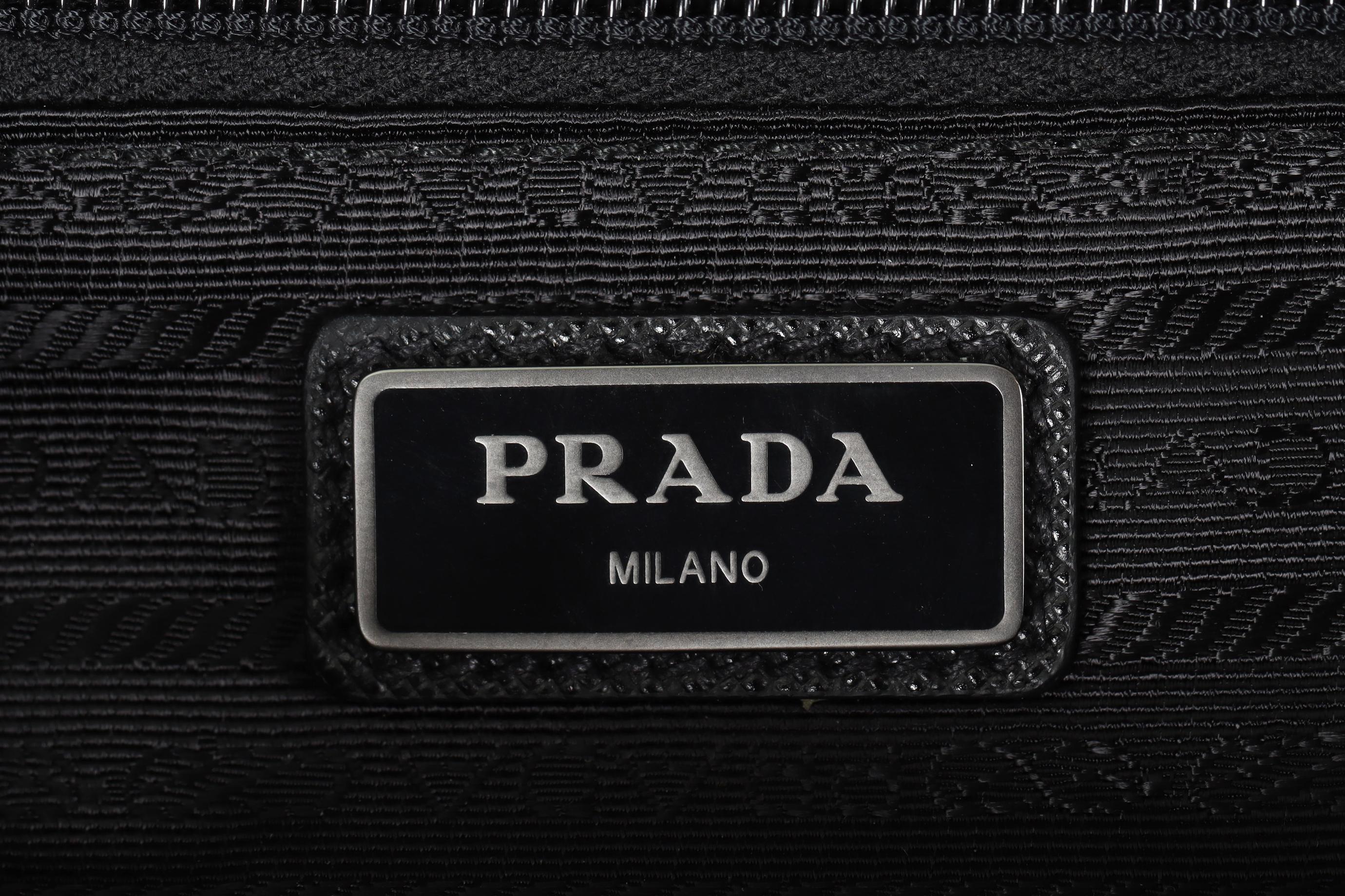 Prada Re-Nylon Leather And Nylon Belt Bag For Sale 4
