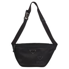 Prada Re- Nylon-Gürteltasche aus Leder und Nylon