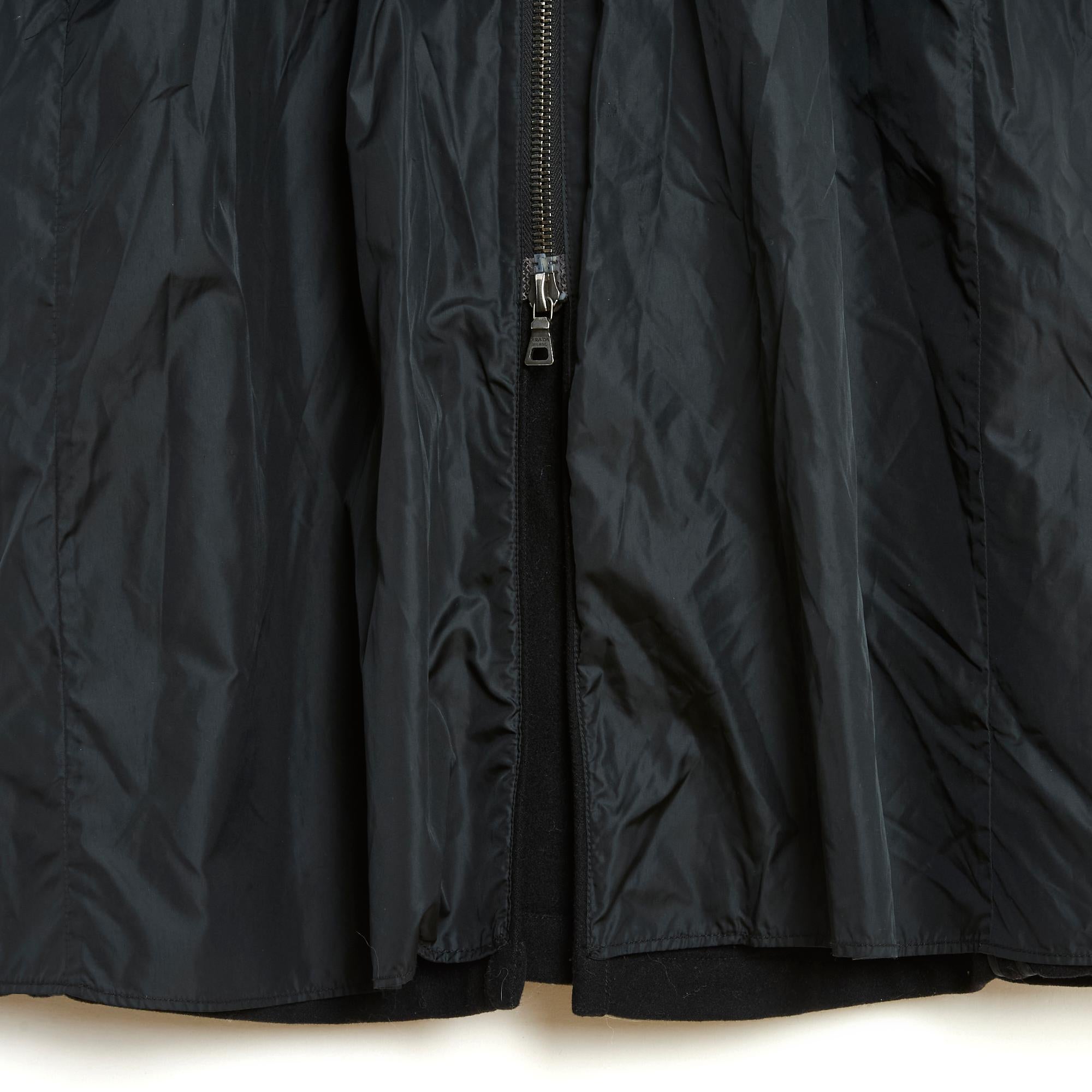 Prada Re-Nylon Manteau FR40 Coat Black For Sale 1