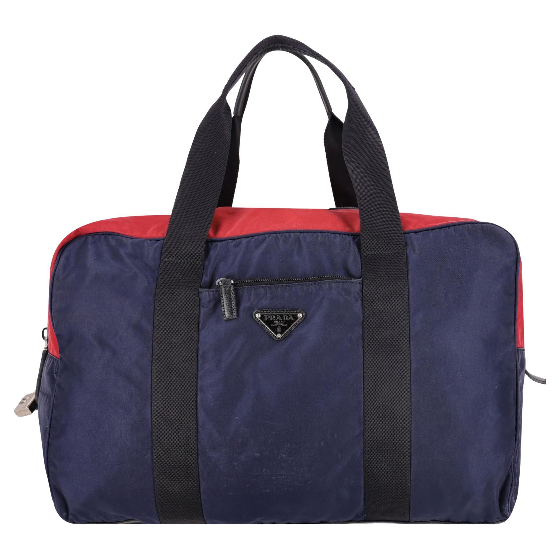 Prada Re-Nylon & Saffiano Leather Duffle Bag