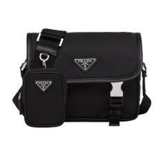 Prada Re-Nylon Saffiano Leather Shoulder Bag