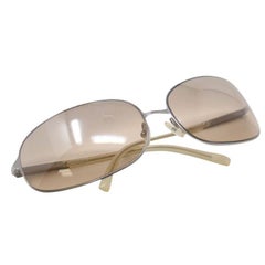 Prada Rechteckige Sport SPR 50E Große Metall-Sonnenbrille
