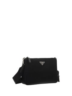 Prada Recycled Nylon Shoulder Bag — Black