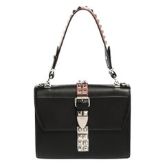Prada Rot/schwarzes Leder Elektra Umhängetasche