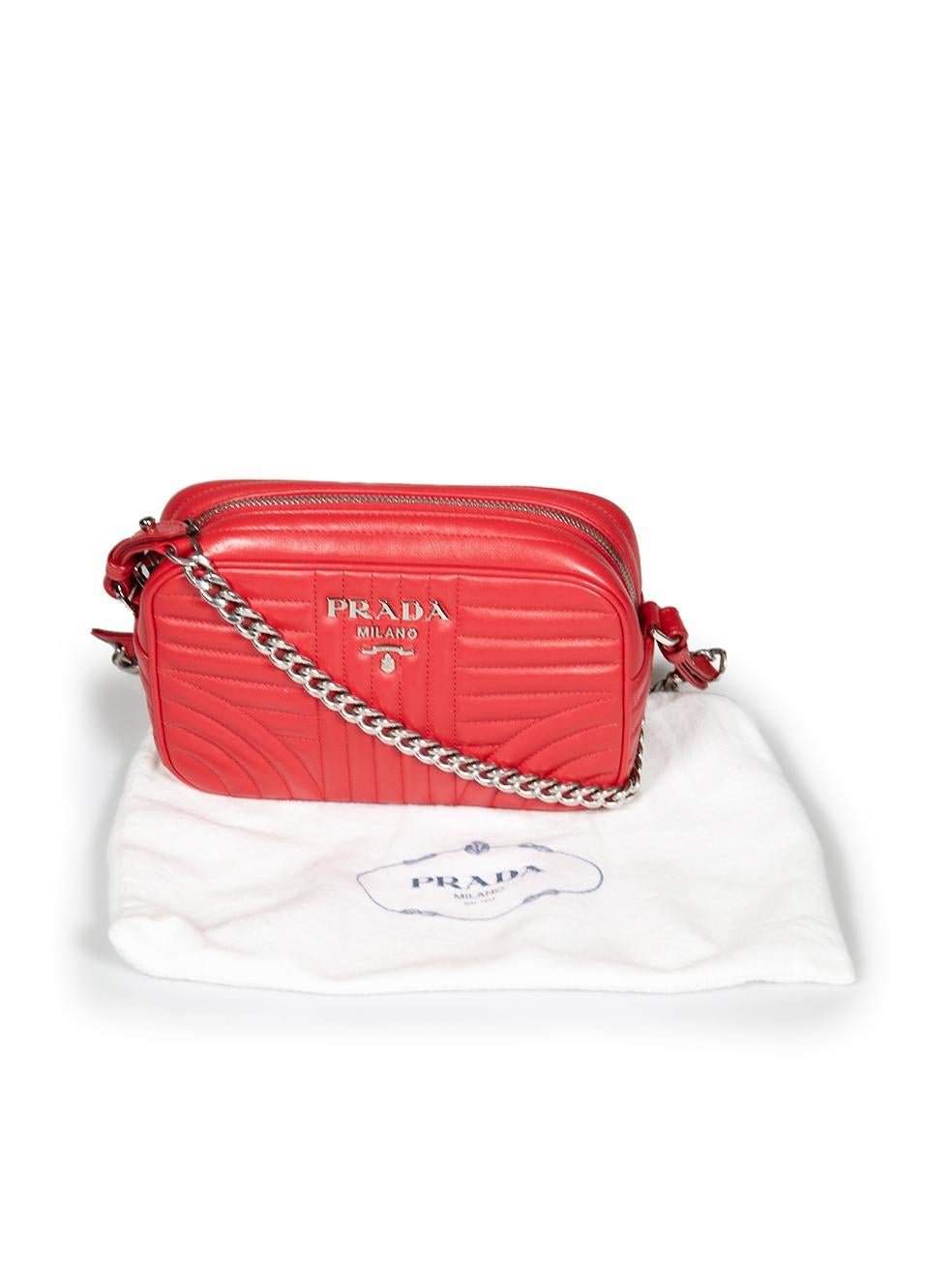 Prada Red Calfskin Diagramme Crossbody Bag 2