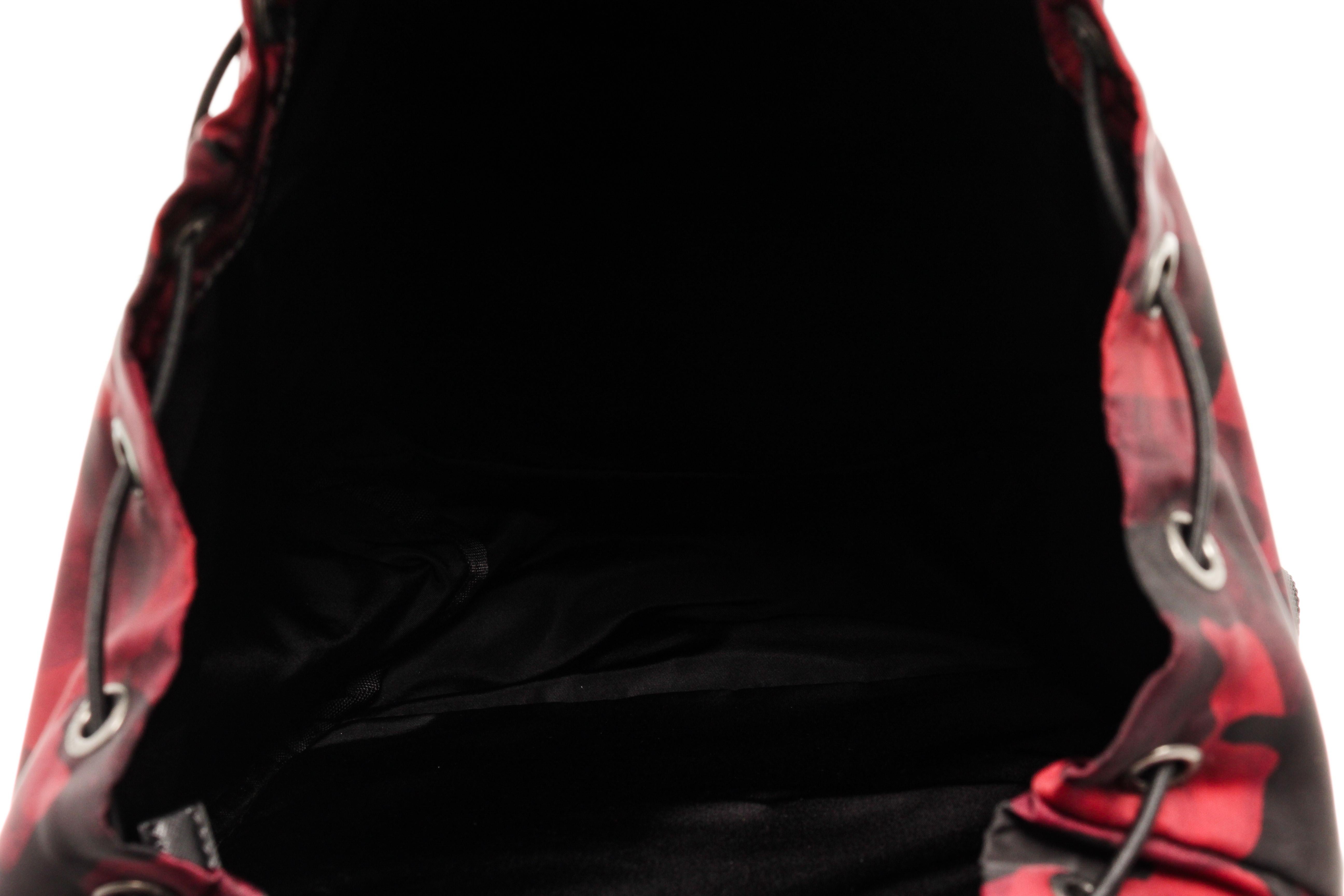 Prada Red Camouflage Tessuto Backpack 3