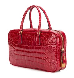 Prada Red Crocodile Leather Vintage Bag, 2000s