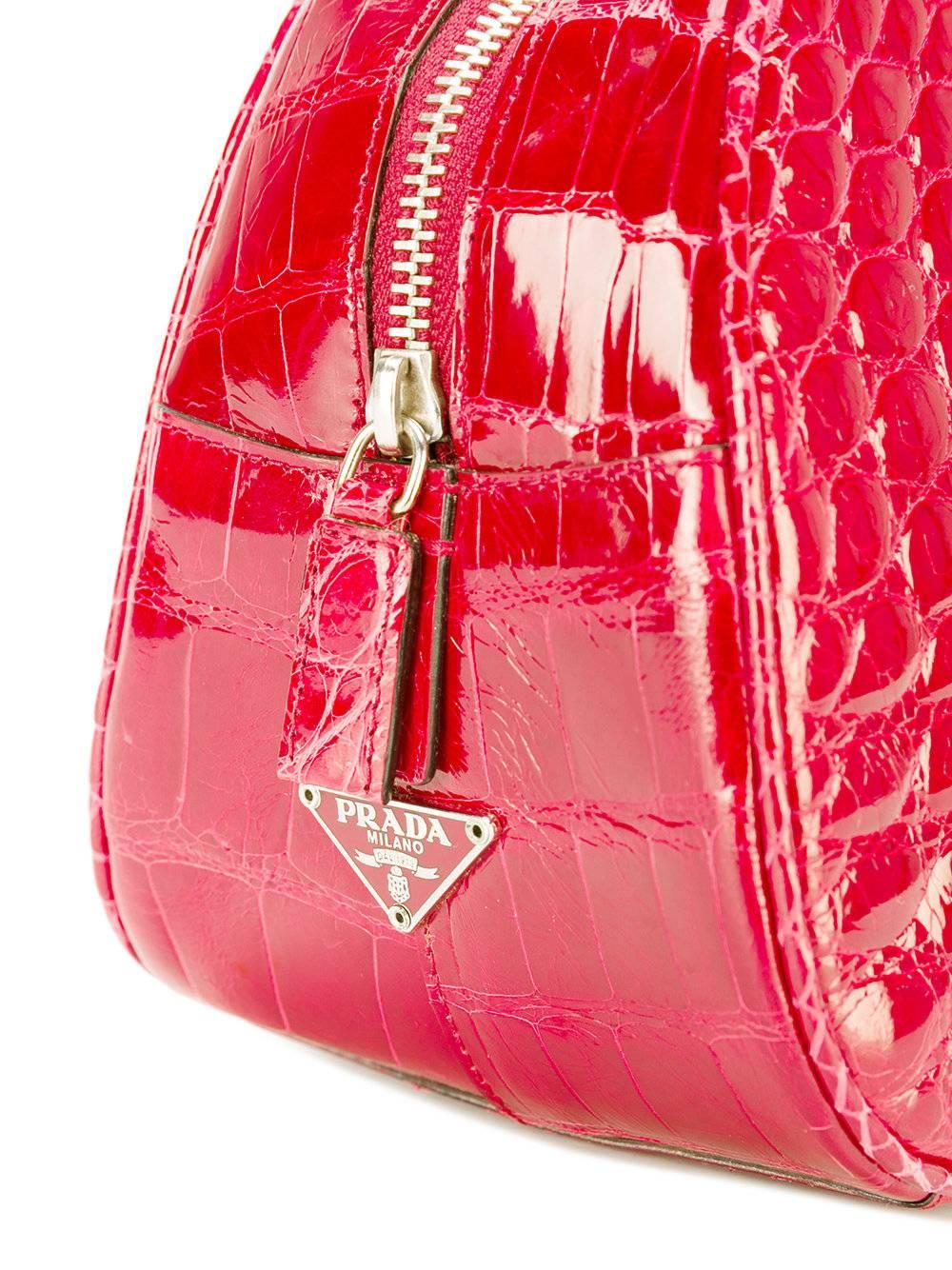 prada red crocodile bag