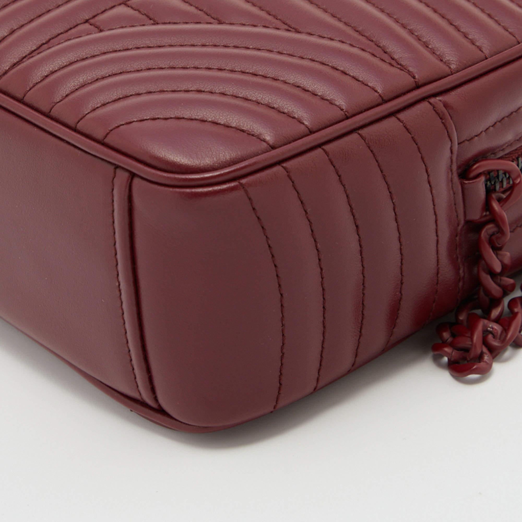 Prada Red Diagramme Leather Camera Shoulder Bag 3