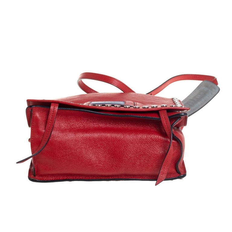 Prada Red Etiquette Embellished Leather Shoulder Bag at 1stDibs