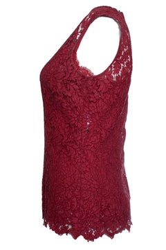 Prada, red lace top