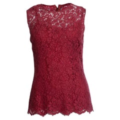 Prada, red lace top