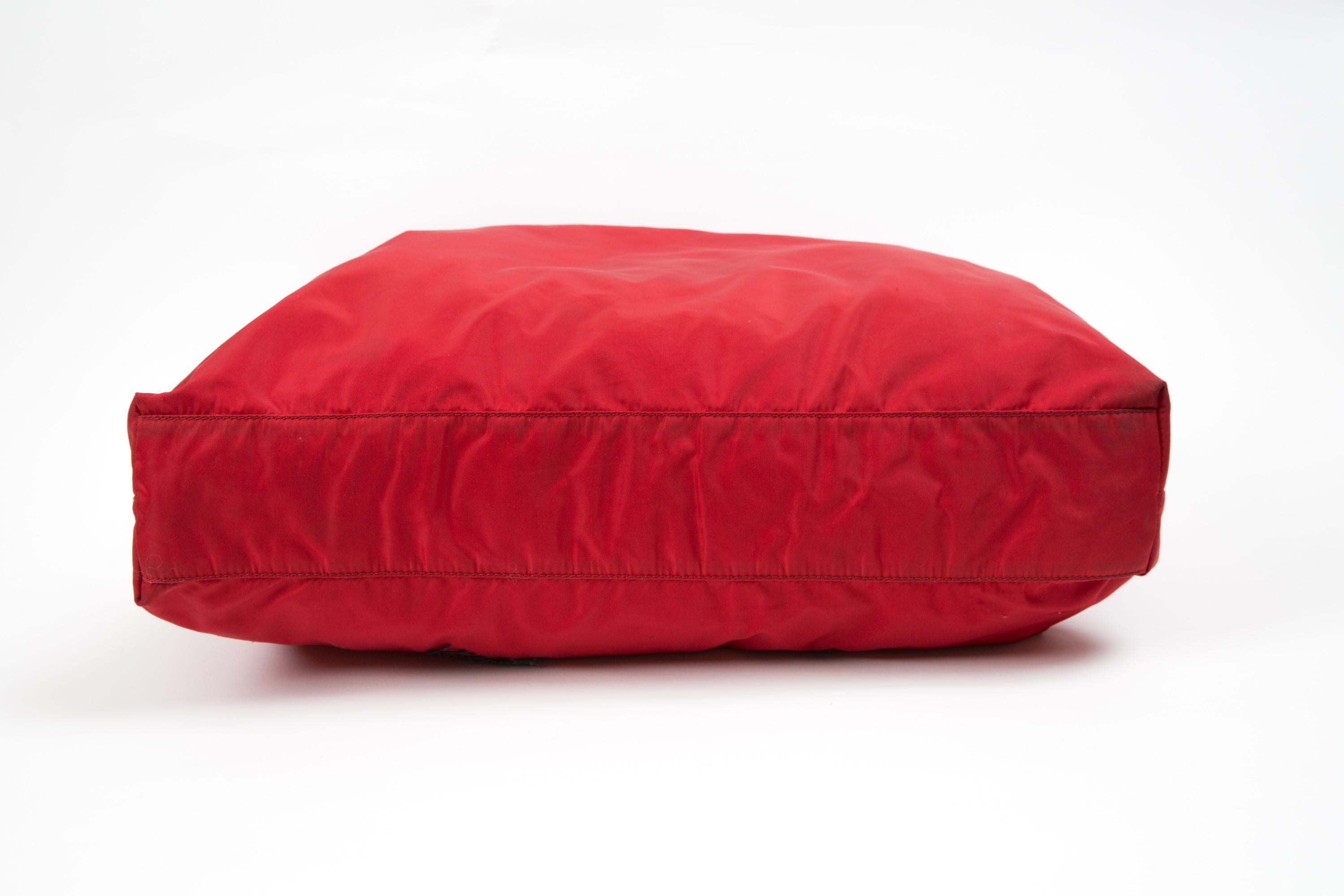 Women's Prada Red Large Robot Nylon Bag For Sale