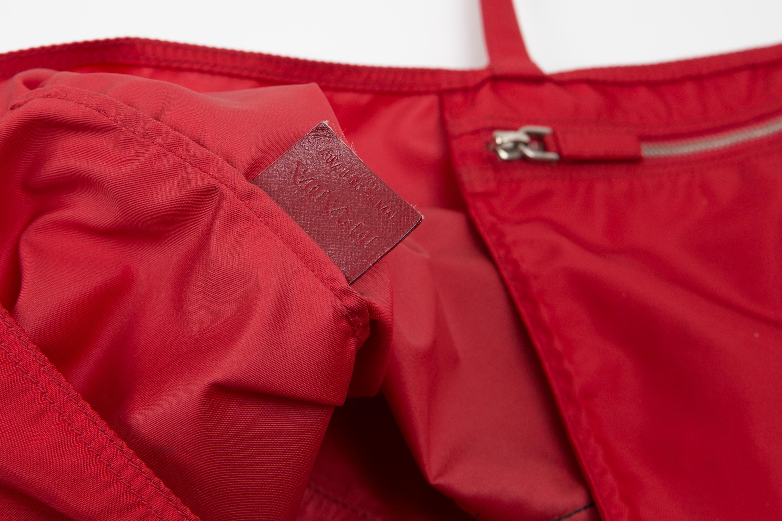 Prada Red Large Robot Nylon Bag For Sale 1